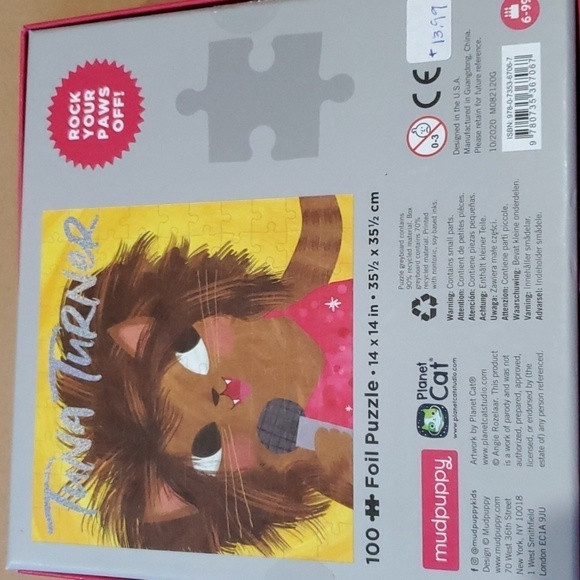 Mudpuppy Tina Turner music Cats 100 piece puzzle 14 X 14 complete - Picture 2 of 7